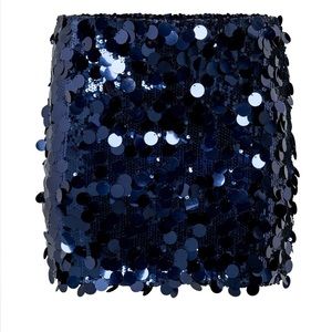 Meshki - DINAH
Sequin Low Rise Mini Skirt - Midnight Navy - XS